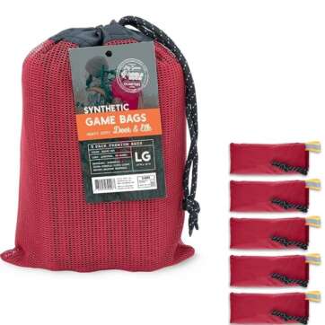 5 Pack Synthetic Blood Red Game Bag - Large
