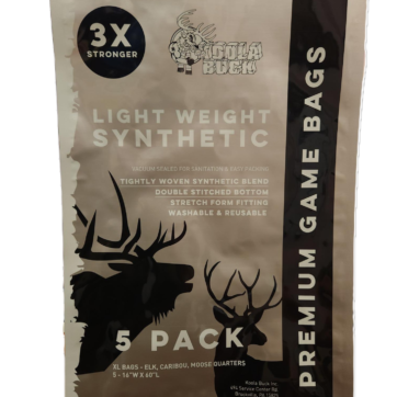 Light Weight Elk Quarter Game Bags XL – 5 Pack